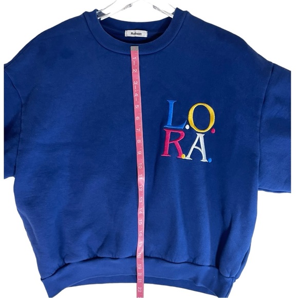 Madhappy Sweater Crewneck Blue L.O.R.A. Oversized XS - Picture 6 of 13